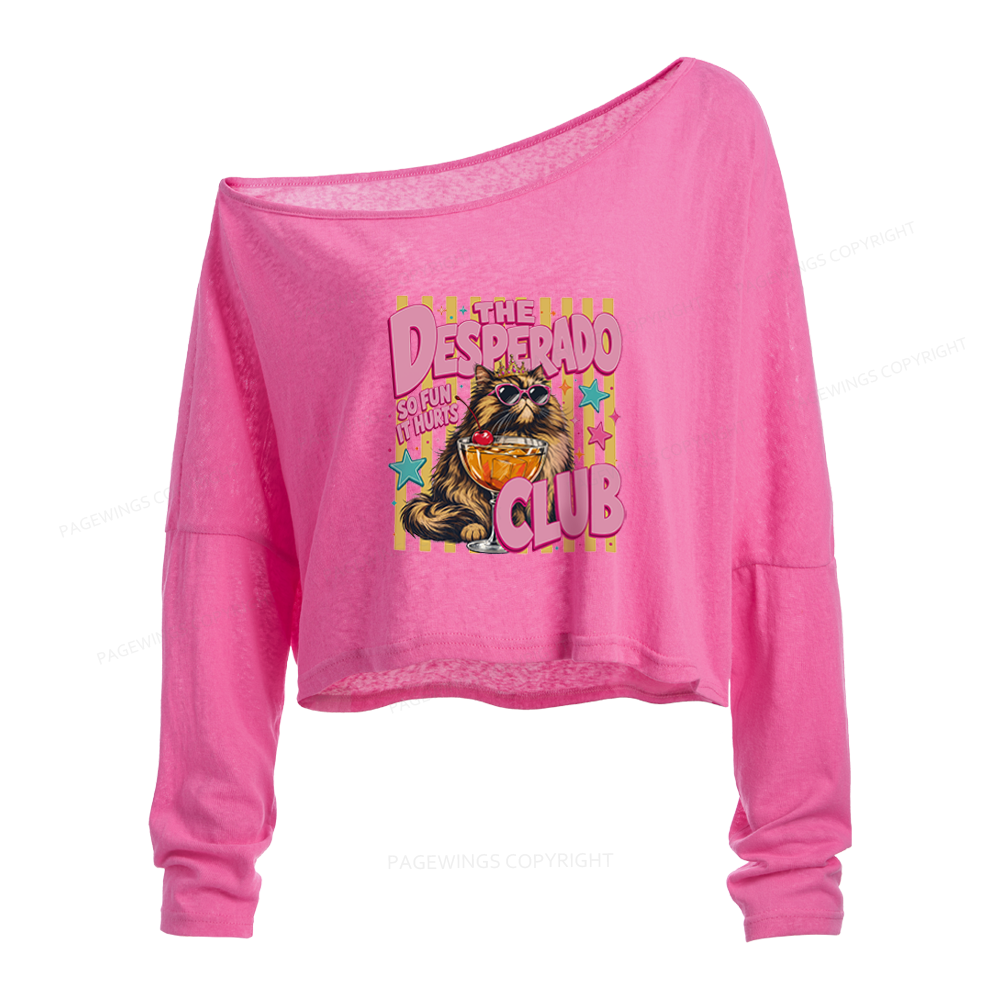 Pagewings Sci Fi Bookish Slouchy Long Sleeve Off Shoulder T-shirts