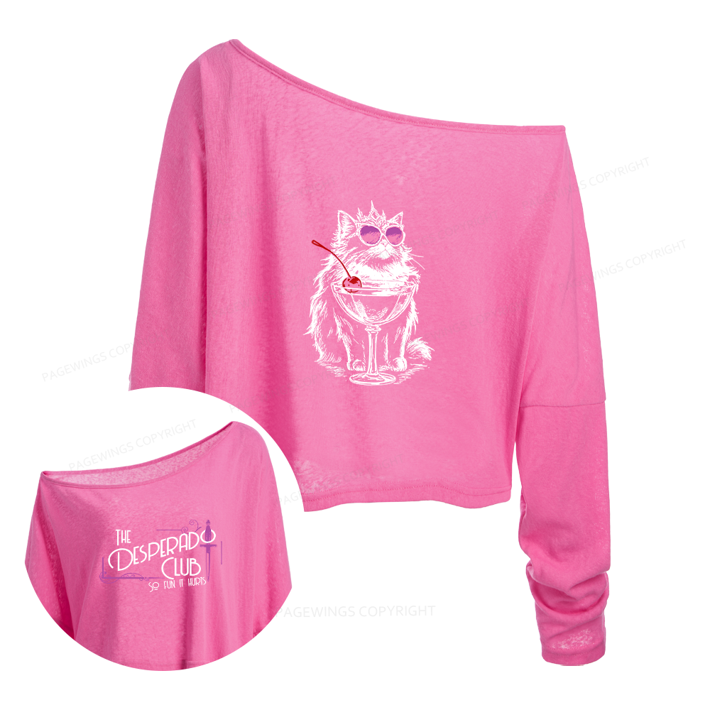 Pagewings Sci Fi Book Lover  Slouchy Long Sleeve Off Shoulder T-shirts