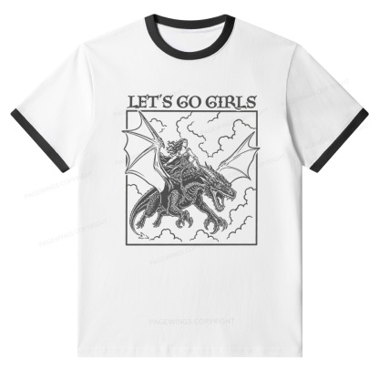 Pagewings Let's Go Girls Unisex Ringer T-Shirt 