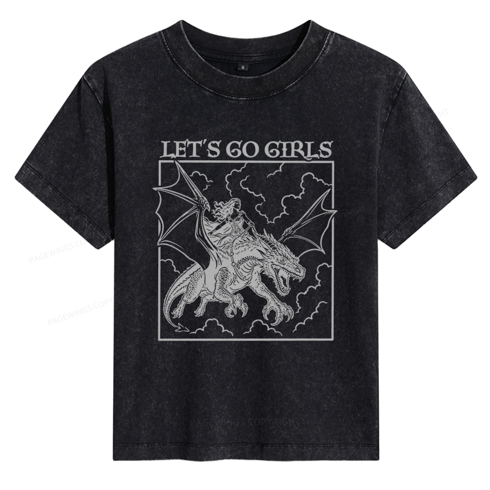 Pagewing Let's Go GirlsBookish Women's Washed T-shirt