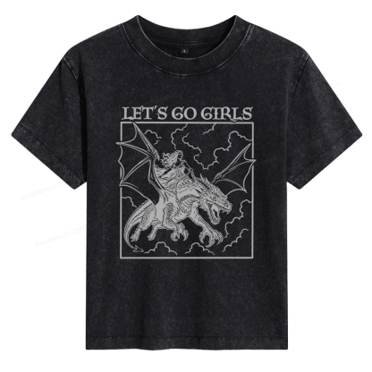Pagewing Let's Go GirlsBookish Women's Washed T-shirt