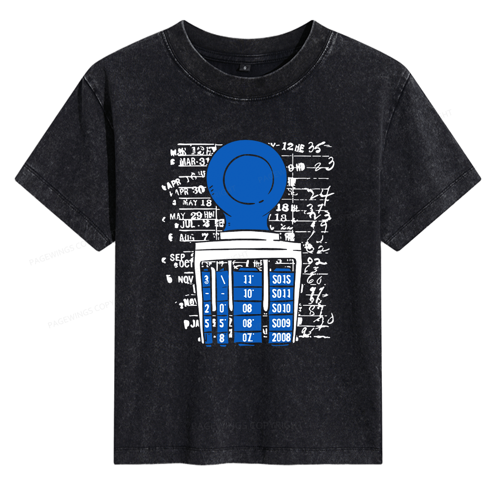 Pagewings Books Library Stamp Bookish Women's Washed T-shirt