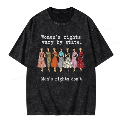 Pagewings Women's Rights Vary By State Unisex Washed T-shirt