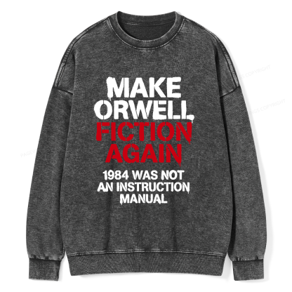 Pagewings Dystopian Book Lover Unisex Washed Sweatshirt