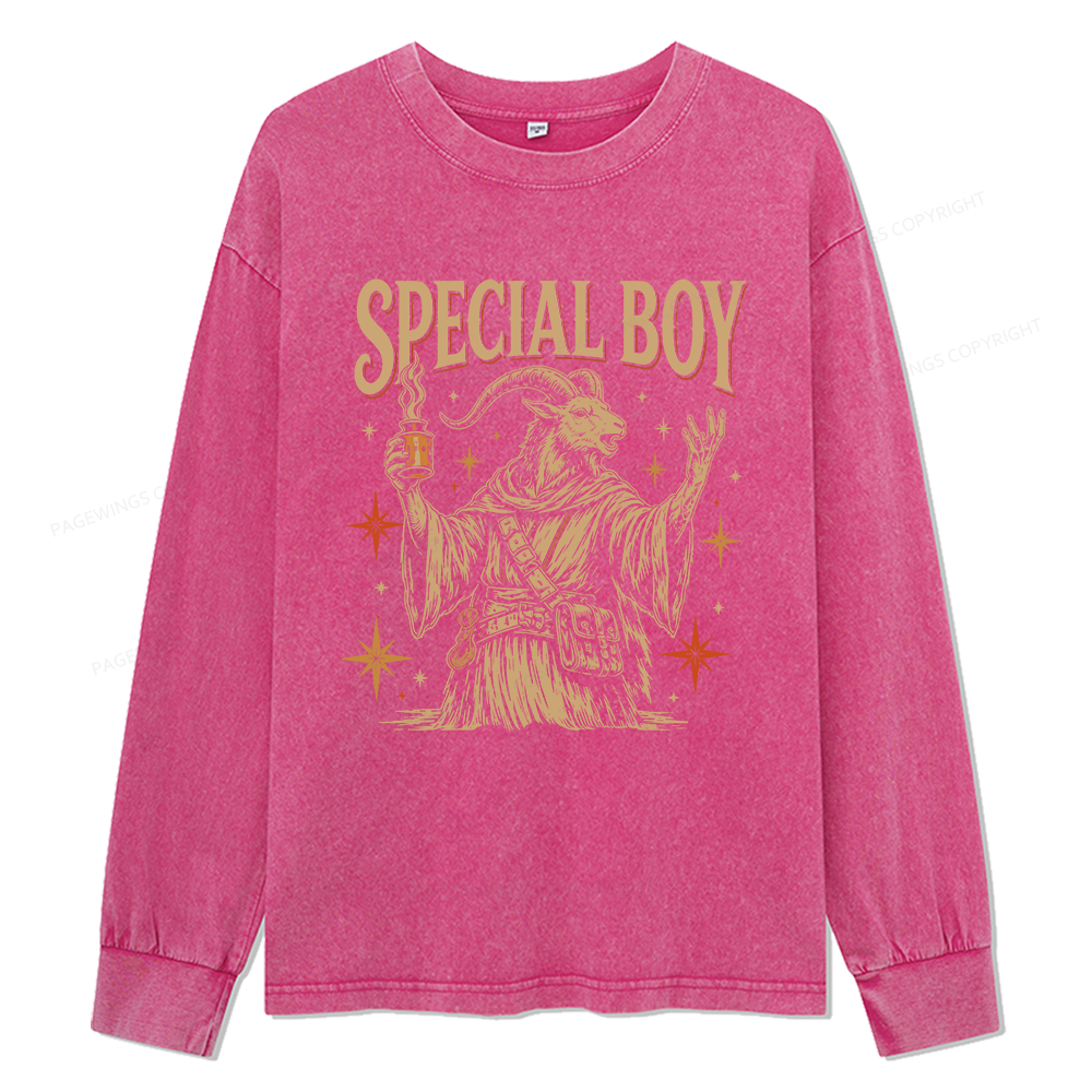 Pagewings Read Sci-Fi Book Unisex Washed Long Sleeve T-shirt
