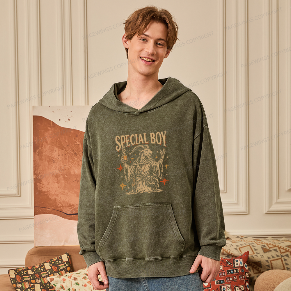 Pagewings Sci-Fi Book Lover Unisex Washed Hoodie