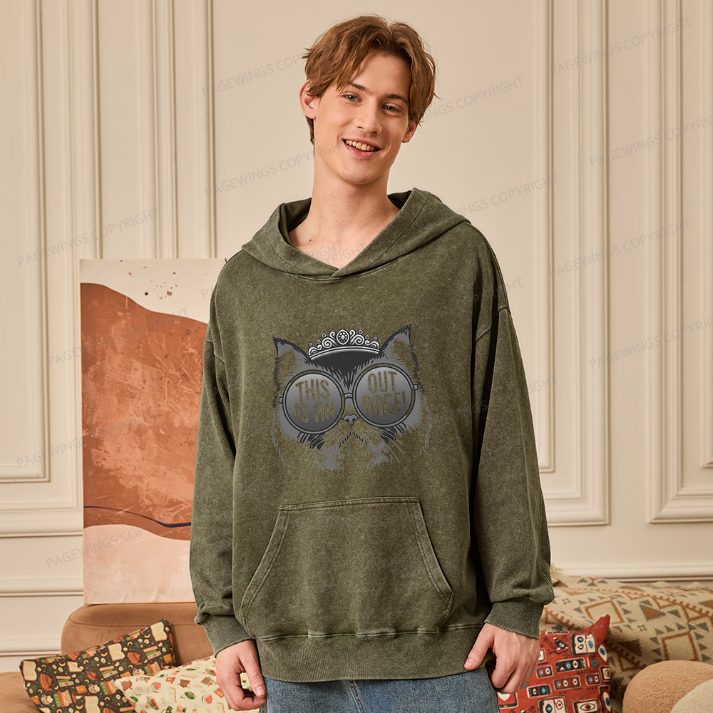 Pagewings Sci-Fi Book Lover Unisex Washed Hoodie