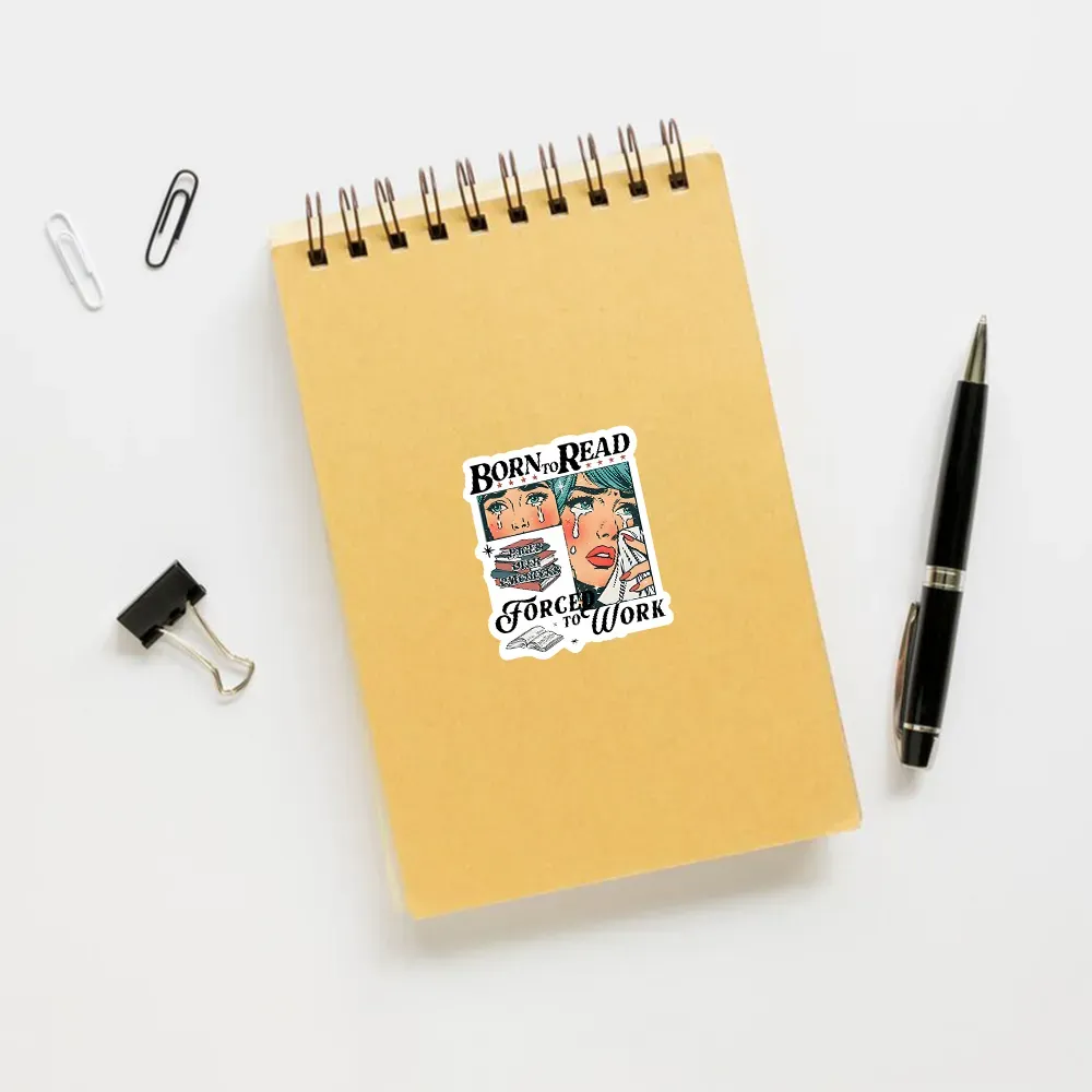 Pagewings Born To Read Bookish Sticker