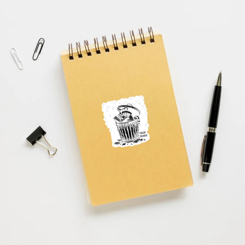 Pagewings Trash Reader Raccoon - Book Quote Sticker