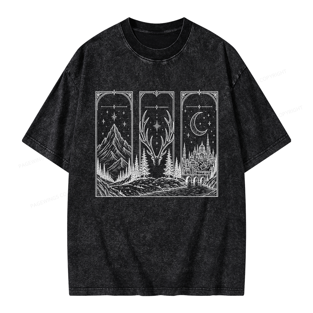 Pagewings Fantasy Book Lover Unisex Washed T-shirt