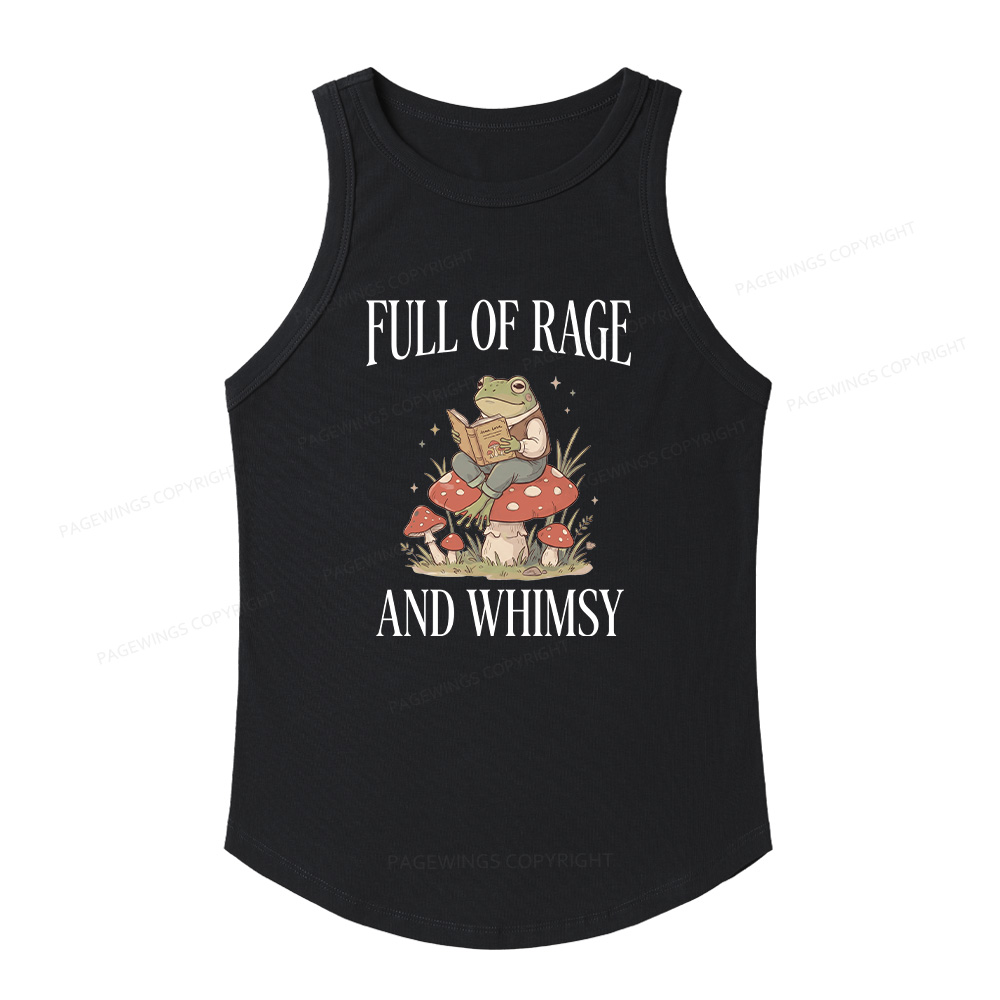 Pagewings Slim Fit Full of Rage and Whimsy Women's Fitted Tank Top 