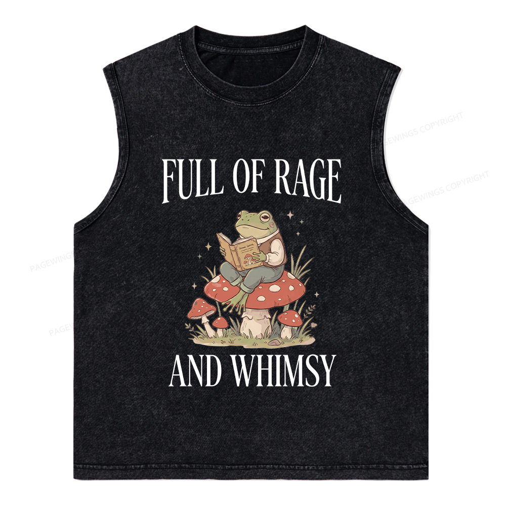 Pagewings Full of Rage and Whimsy Unisex Washed Tank Top