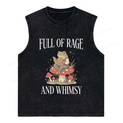 Pagewings Full of Rage and Whimsy Unisex Washed Tank Top