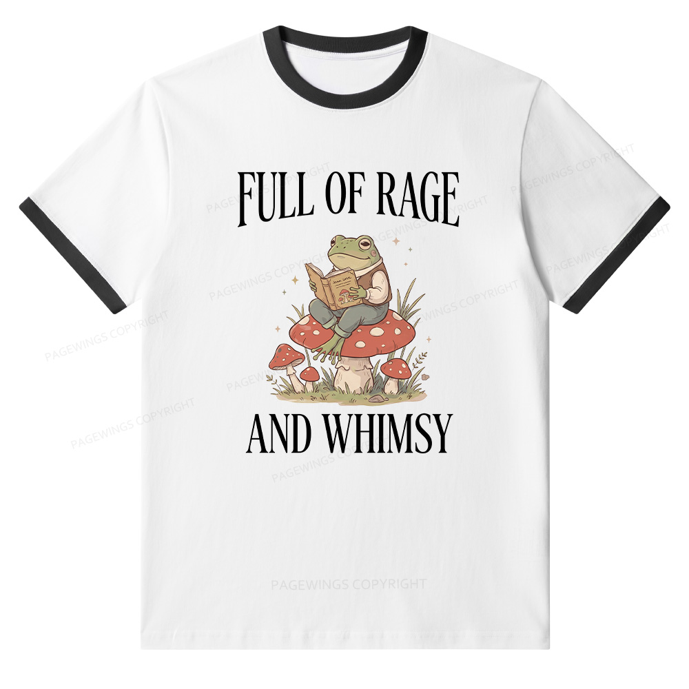 Pagewings Full of Rage and Whimsy  Unisex Ringer T-Shirt 