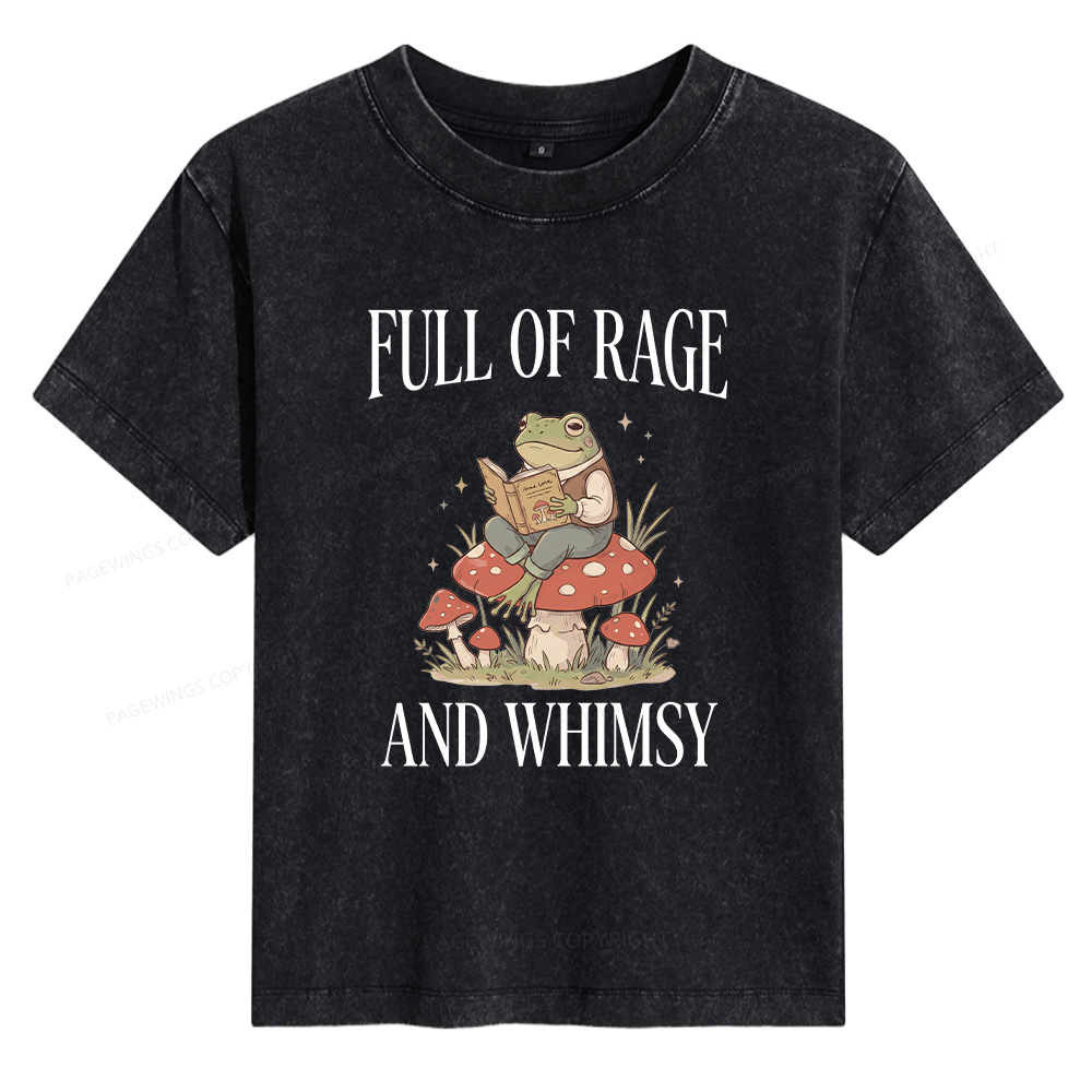 Pagewings Full of Rage and Whimsy Women's Washed T-shirt