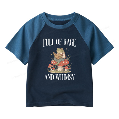 Pagewings Full of Rage and Whimsy Kids Raglan T-shirt 