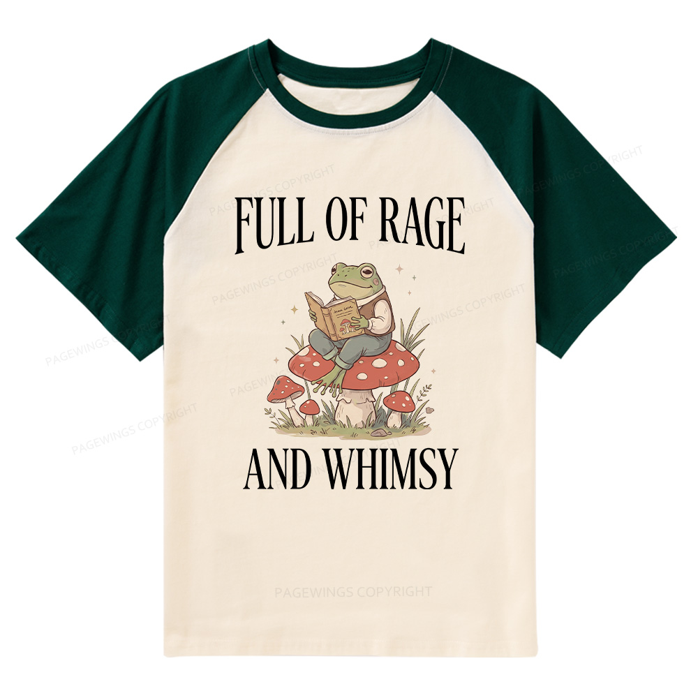 Pagewings Full of Rage and Whimsy Raglan T-shirt