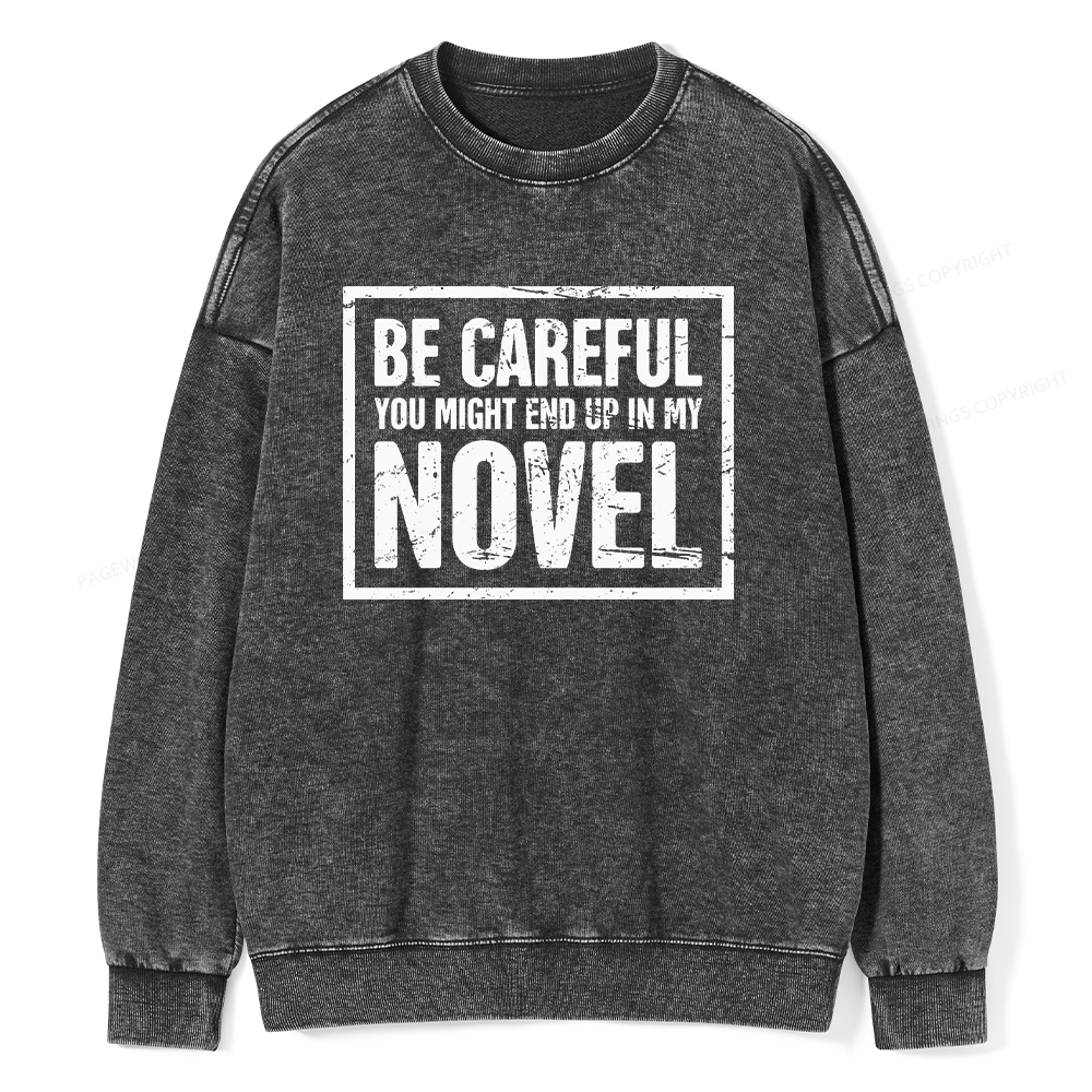 Pagewings Funny Novelist Writer Unisex Washed Sweatshirt