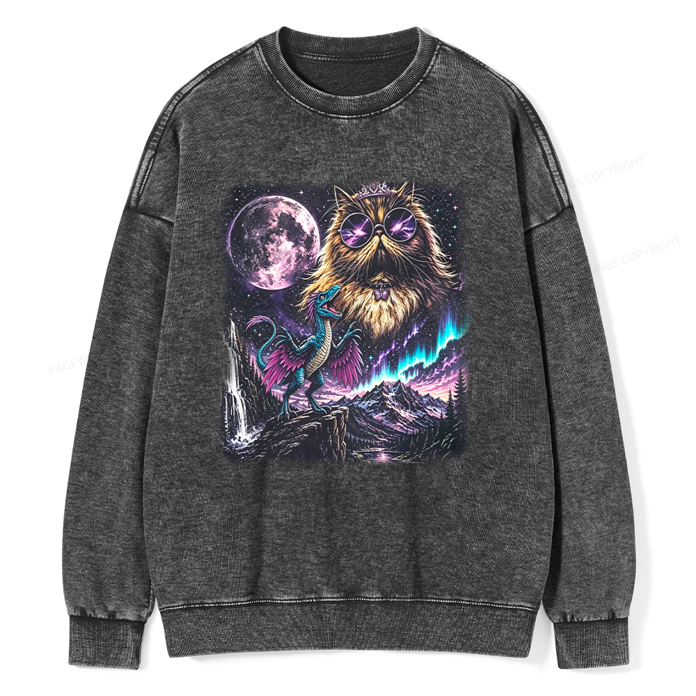 Pagewings Sci Fi Books Lover Unisex Washed Sweatshirt