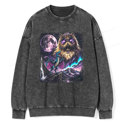 Pagewings Sci Fi Books Lover Unisex Washed Sweatshirt