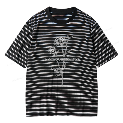 Pagewings Barely Tolerable Unisex Striped T-Shirt
