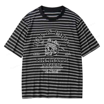Pagewings Hell Is Empty And All The Devils Are Here Unisex Striped T-Shirt