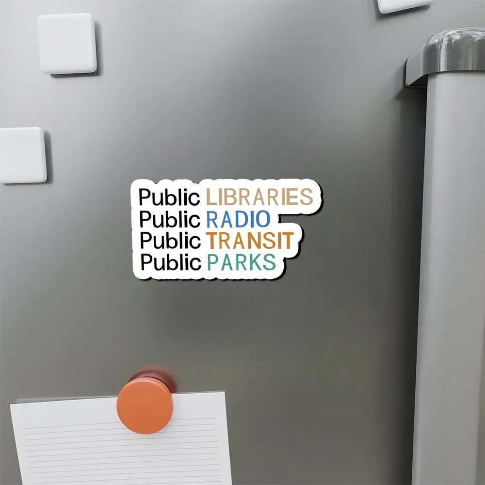 Pagewings Public Libraries Radio Transit Parks Fridge Magnet