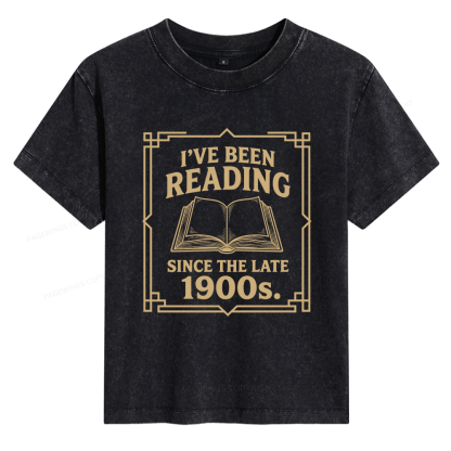 Pagewings I’ve Been Reading Since The Late 1900s Women's Washed T-shirt