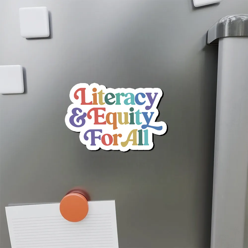 Pagewings Literacy & Equity For All Unisex Fridge Magnet