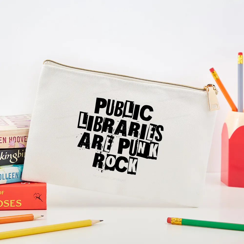 Pagewings Public Libraries Are Punk Rock Pouch