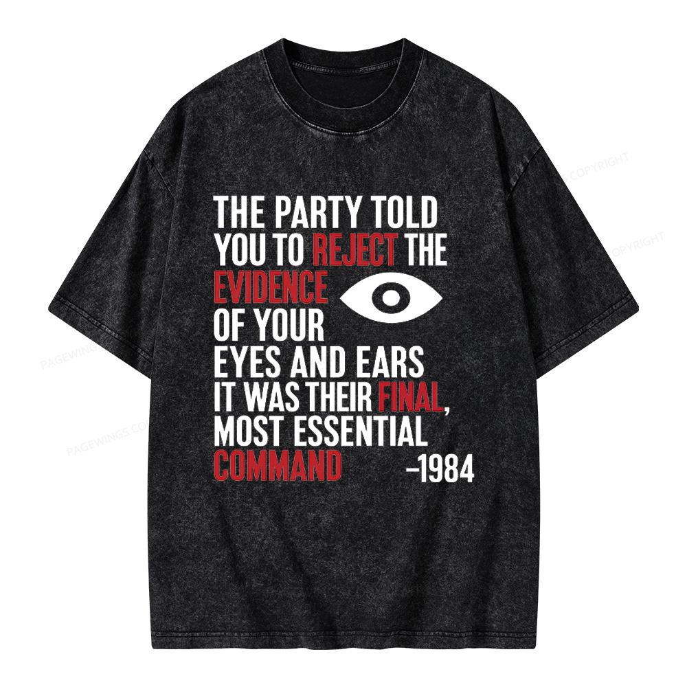 Pagewings Dystopia Quote Unisex Washed T-shirt