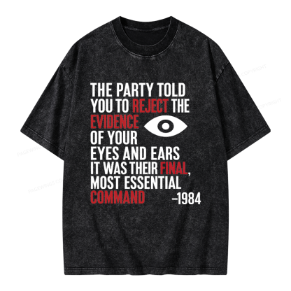 Pagewings Dystopia Quote Unisex Washed T-shirt
