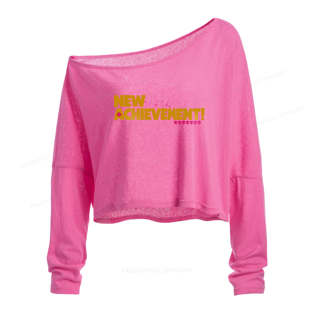 Pagewings Sci Fi Fan Slouchy Long Sleeve Off Shoulder T-shirt