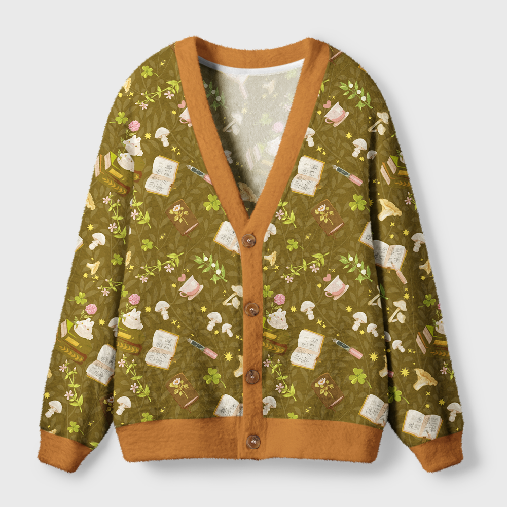 Pagewings Cozy Reading Light Knit Unisex Cardigan Sweaters