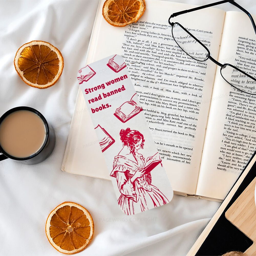 Pagewings Strong Women Read Banned Books Bookmark