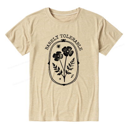 Pagewings Barely Tolerable Unisex Heather T-Shirt