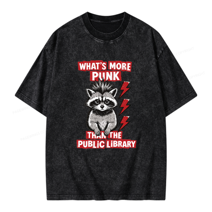 Pagewings What's More Punk Than The Public Library Unisex Washed T-shirt
