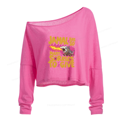 Pagewings Sci Fi Fan Slouchy Long Sleeve Off Shoulder T-shirt