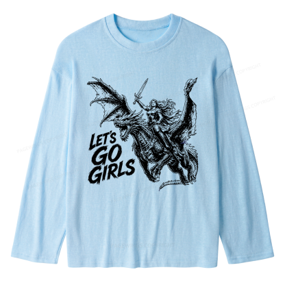 Pagewings Woman Dragon Rider Unisex Lightweight Long Sleeve T-Shirt