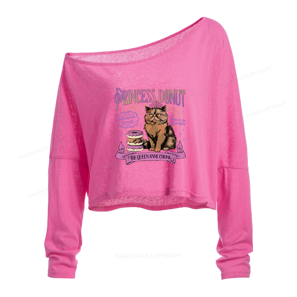 Pagewings Sci Fi Fan Slouchy Long Sleeve Off Shoulder T-shirt
