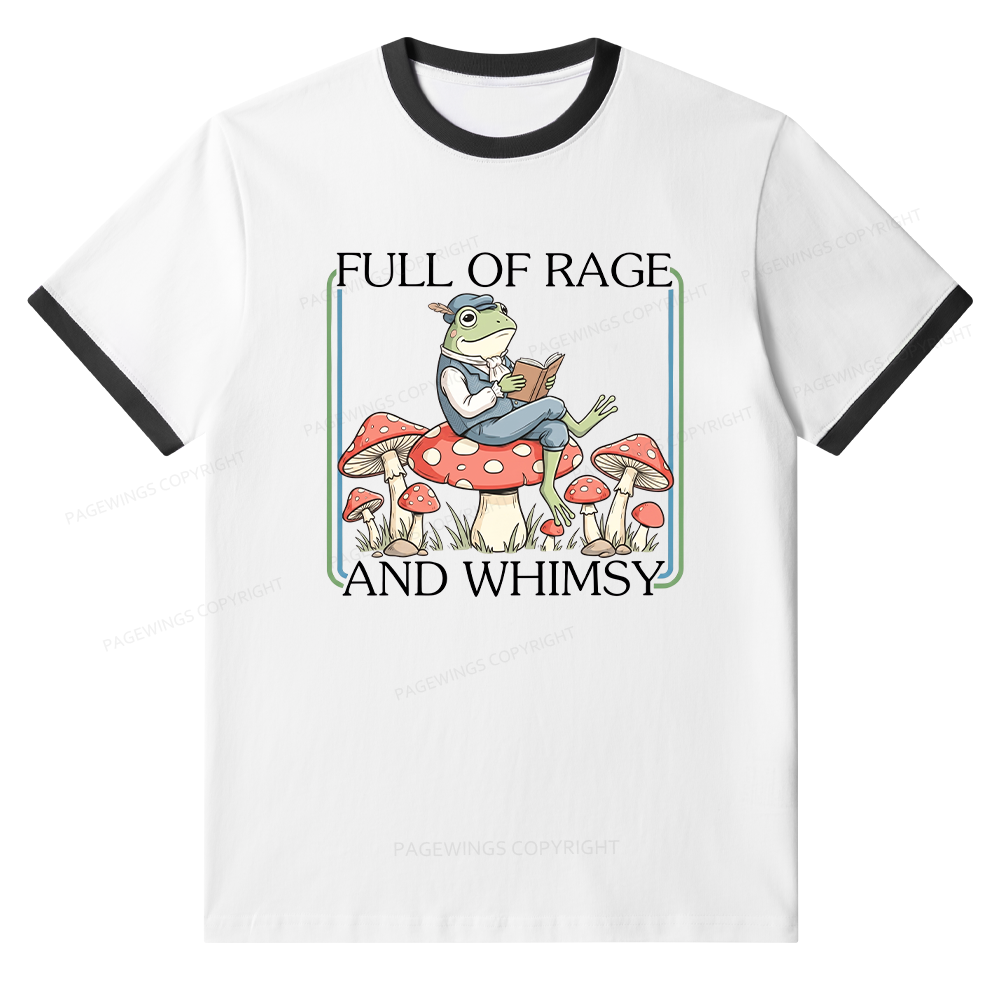 Pagewings Full Of Rage and Whimsy Unisex Ringer T-Shirt 