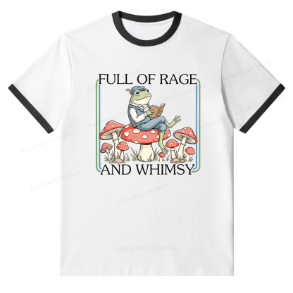 Pagewings Full Of Rage and Whimsy Unisex Ringer T-Shirt 