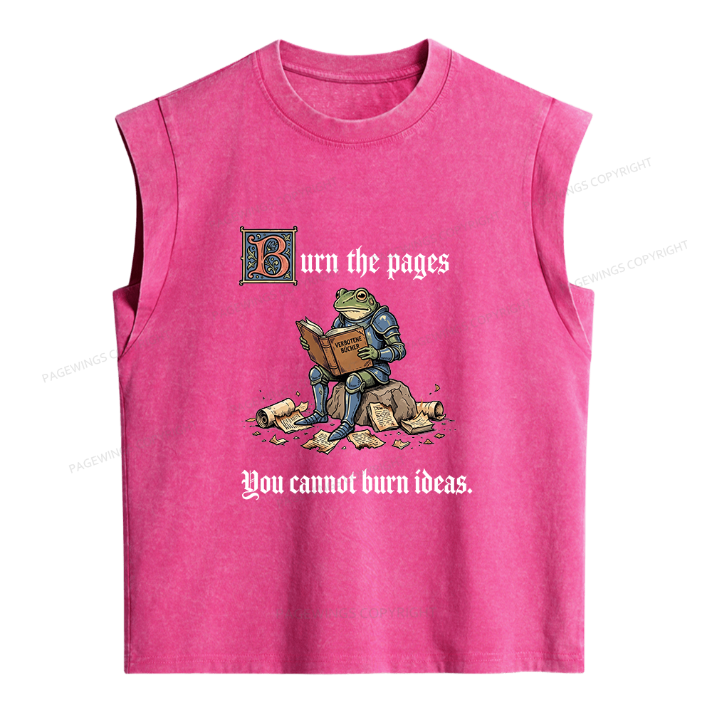 Pagewings You Cannot Burn Ideas Women's Washed Tank Top