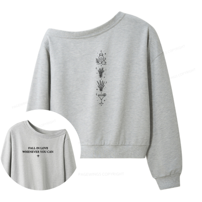 Pagewings Retro Halloween Women Off Shoulder Sweatshirt