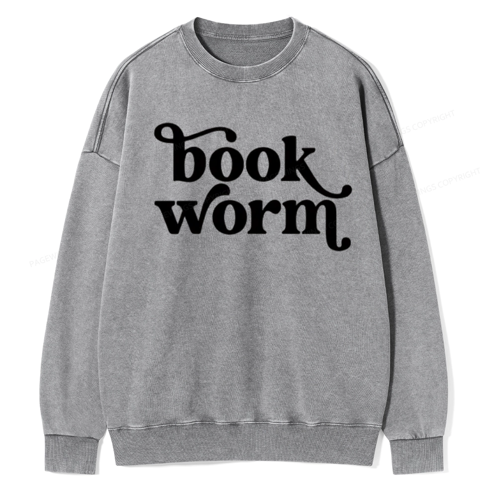 Pagewings Book Worm Unisex Washed Sweatshirt