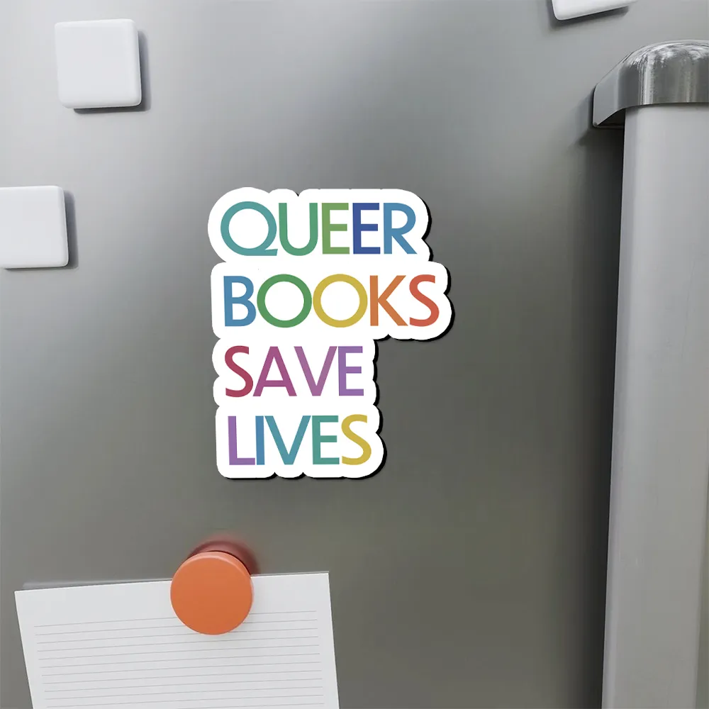 Pagewings Queer Books Save Lives Fridge Magnet