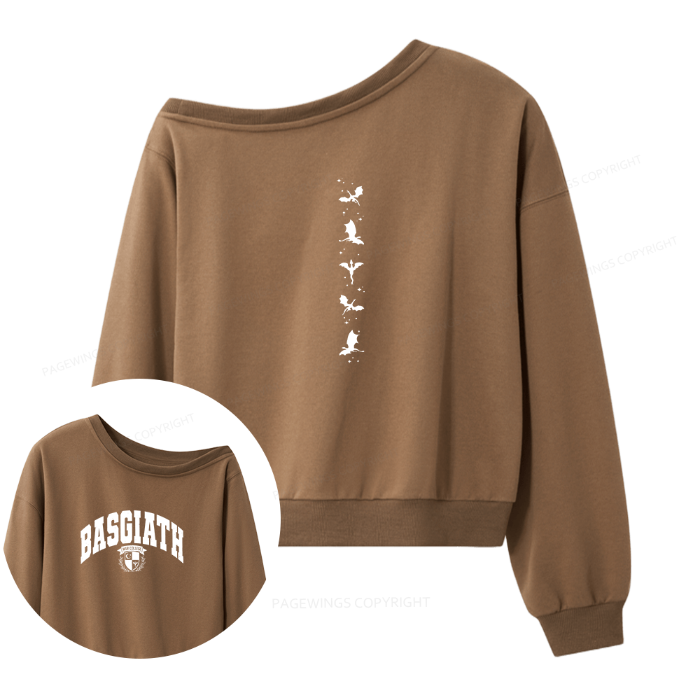 Pagewings Fantasy Bookish Women Off Shoulder Sweatshirt