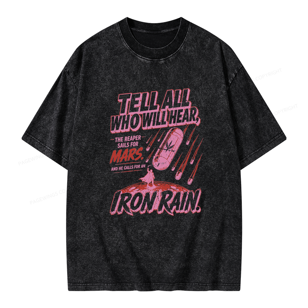 Pagewings Sci Fi Bookish Unisex Washed T-shirt
