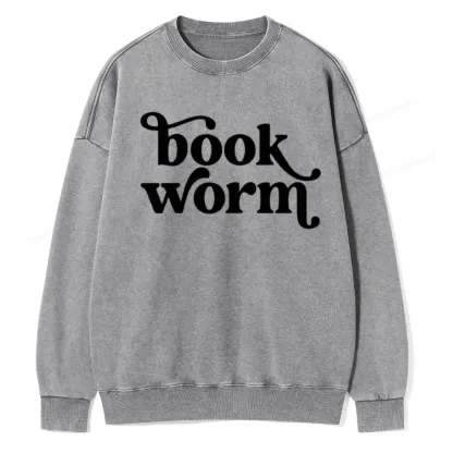 Pagewings Book Worm Unisex Washed Sweatshirt