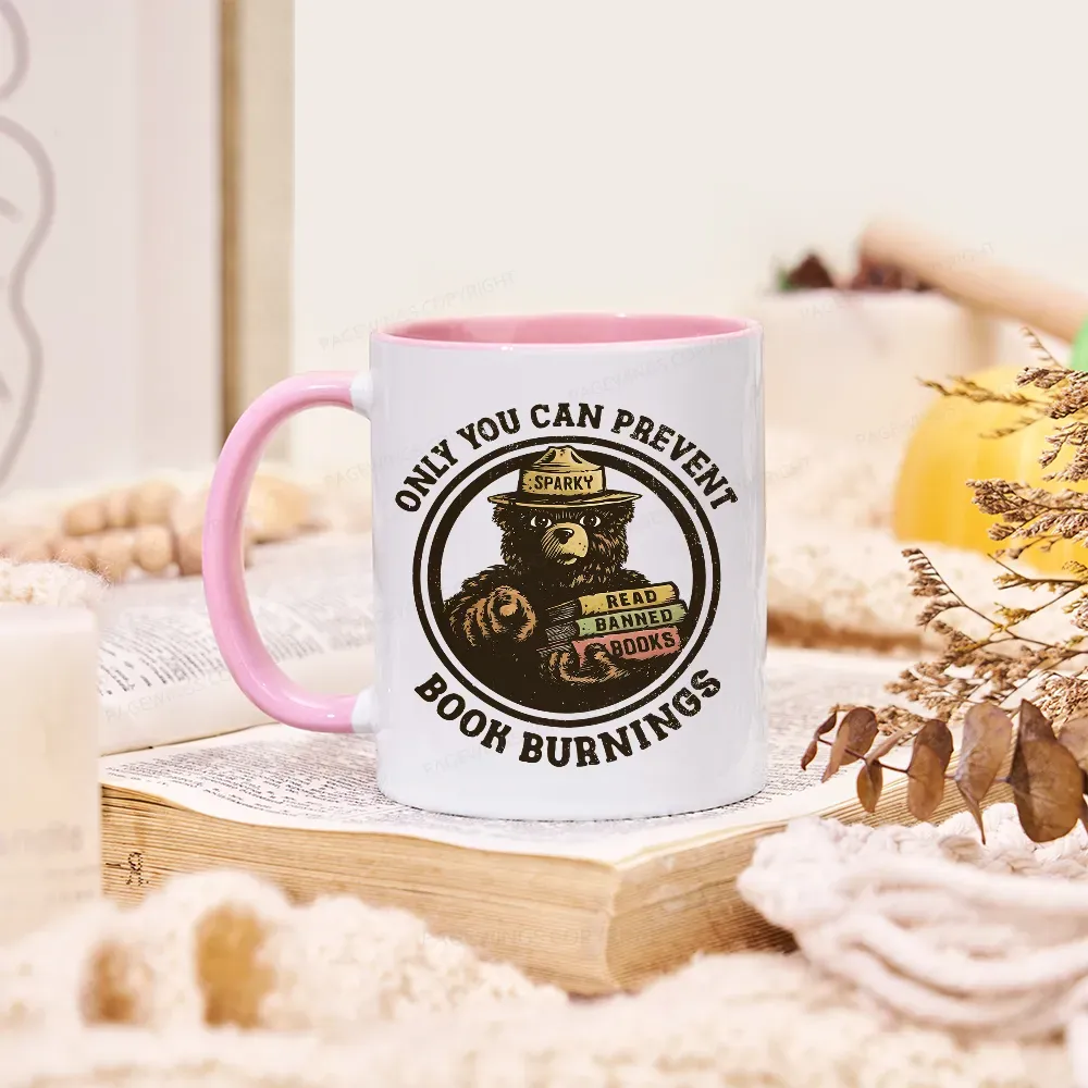 Pagewings Only You Can Prevent Book Burnings Mug